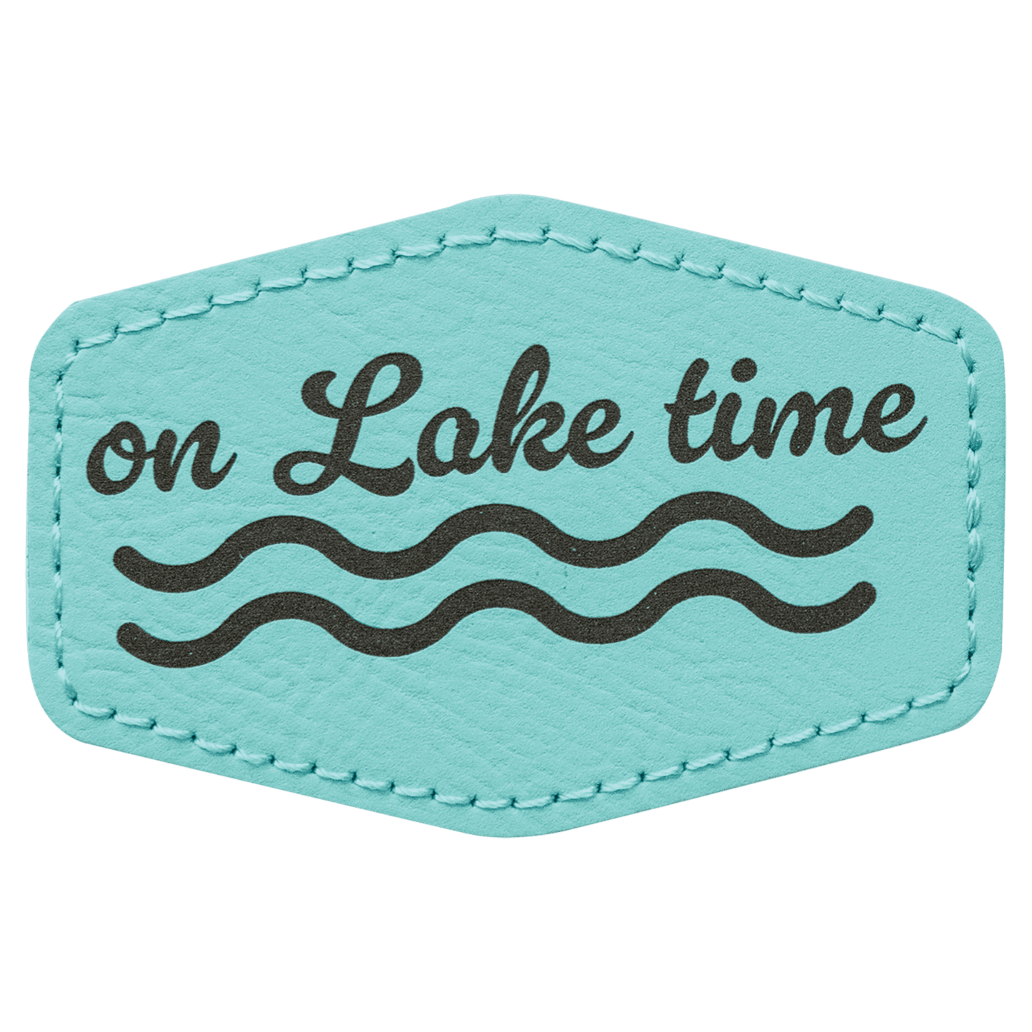 Hex Leatherette Patch with Adhesive 3" x 2"
