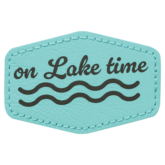 Hex Leatherette Patch with Adhesive 3" x 2"