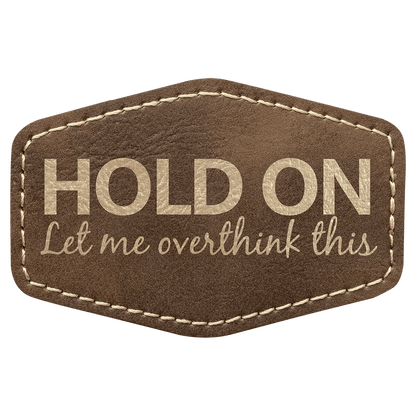 Hex Leatherette Patch with Adhesive 3" x 2"