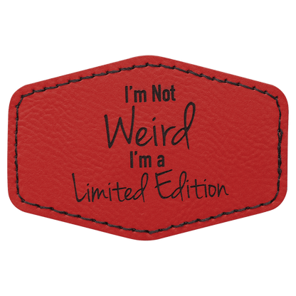 Hex Leatherette Patch with Adhesive 3" x 2"