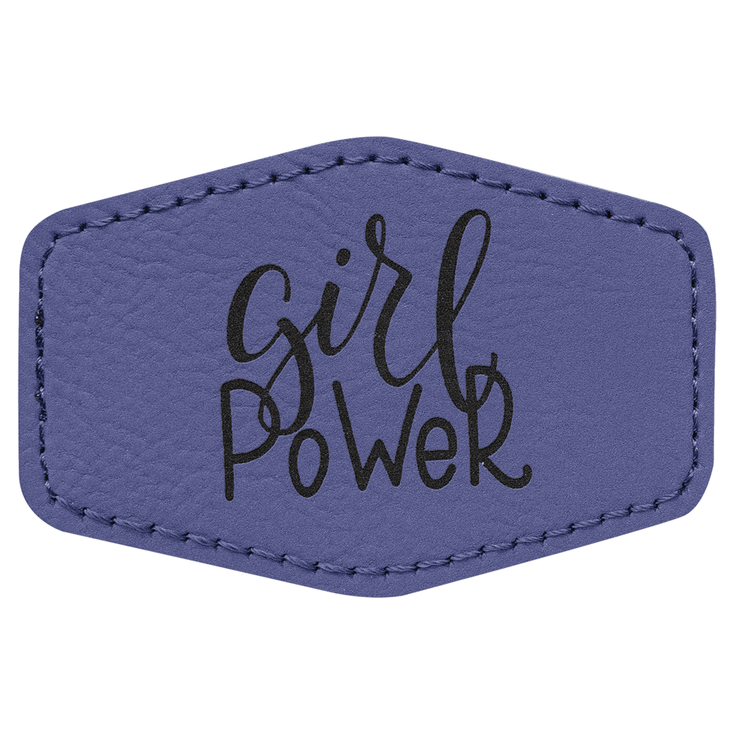 Hex Leatherette Patch with Adhesive 3" x 2"