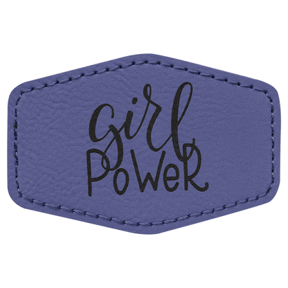 Hex Leatherette Patch with Adhesive 3" x 2"