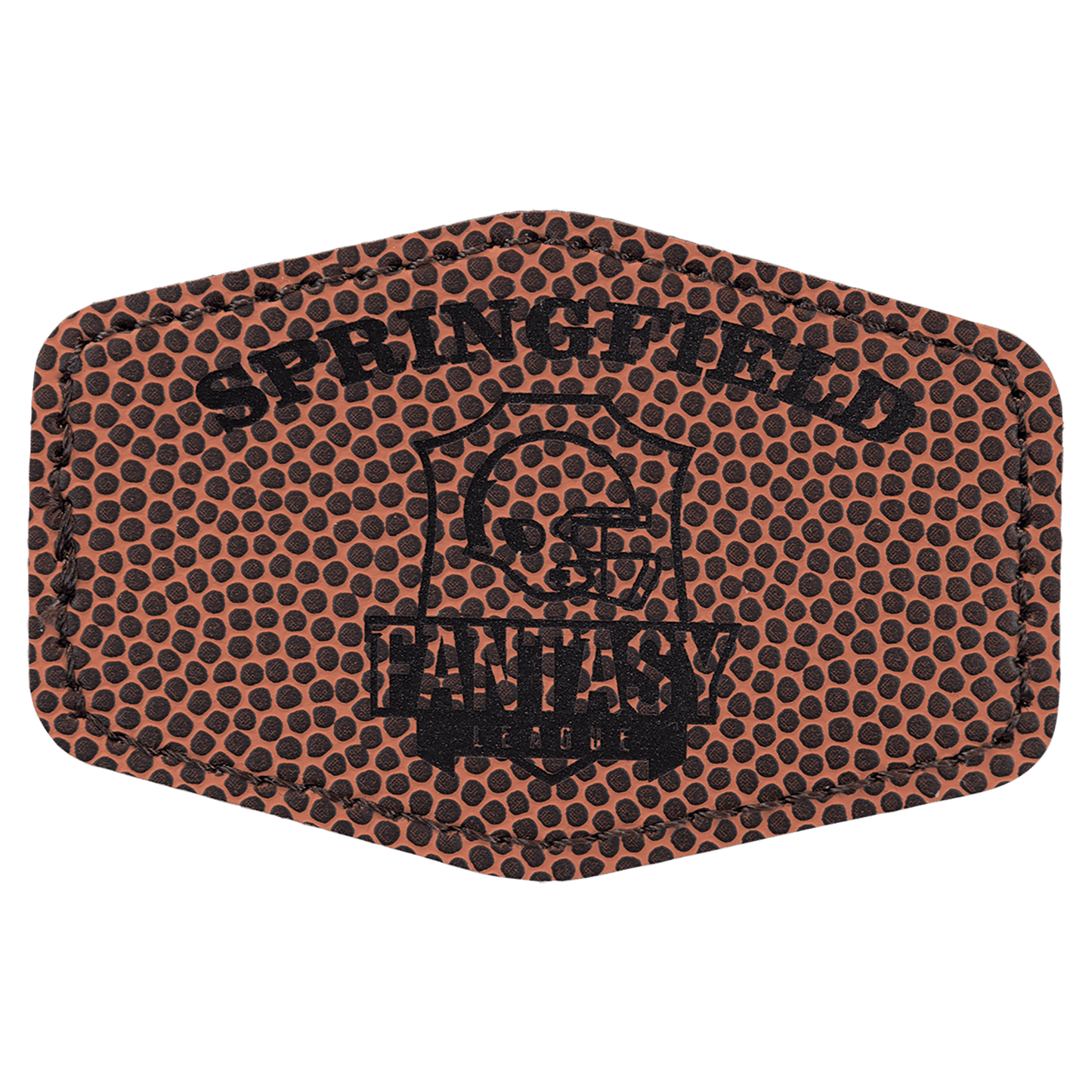 Hex Leatherette Patch with Adhesive 3" x 2"