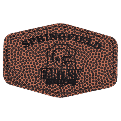 Hex Leatherette Patch with Adhesive 3" x 2"