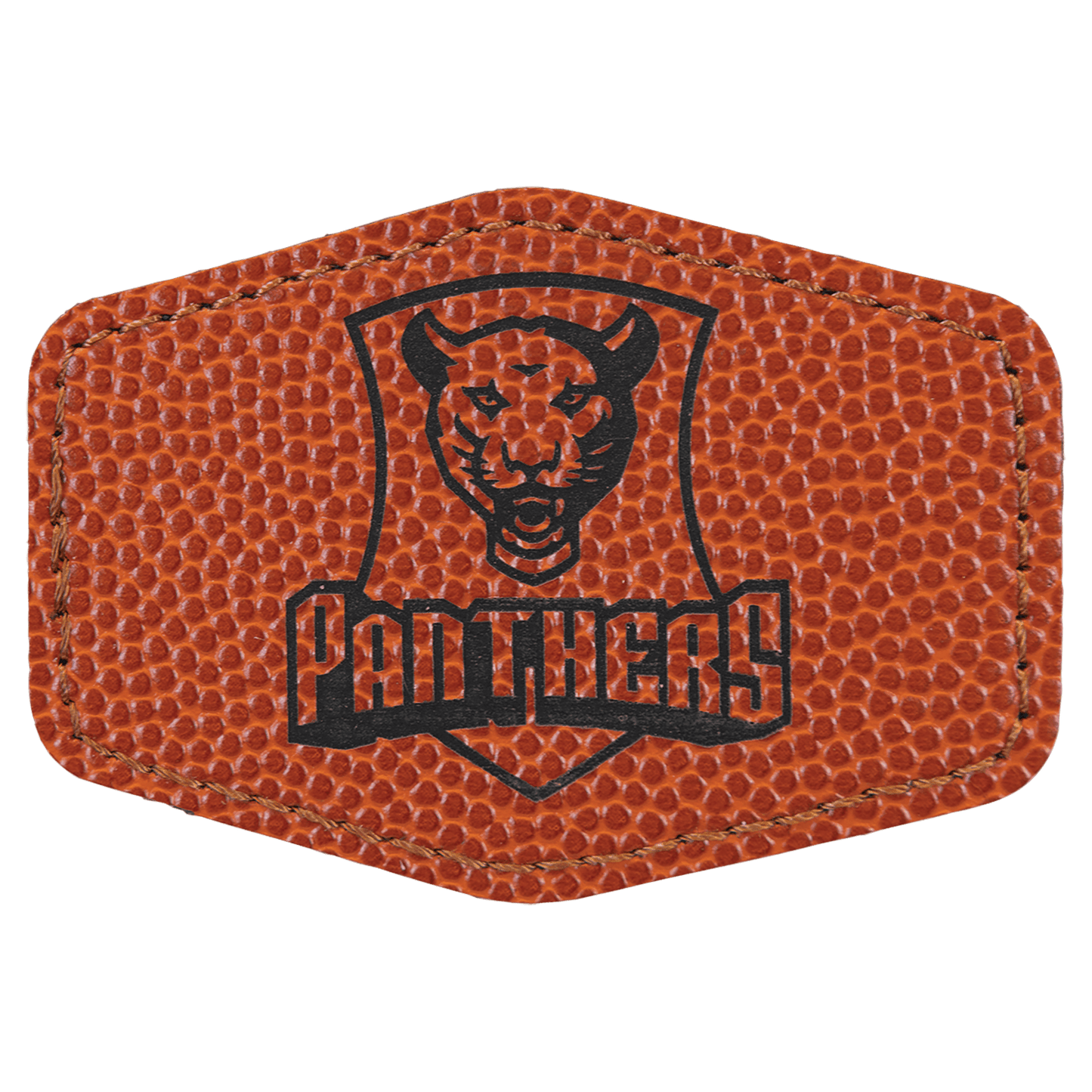 Hex Leatherette Patch with Adhesive 3" x 2"