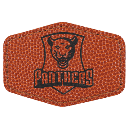 Hex Leatherette Patch with Adhesive 3" x 2"
