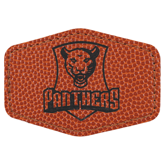 Hex Leatherette Patch with Adhesive 3" x 2"