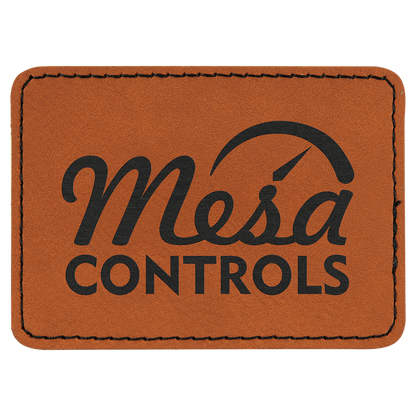 Rectangle Leatherette Patch with Adhesive 3.5" x 2.5"