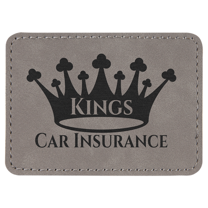 Rectangle Leatherette Patch with Adhesive 3.5" x 2.5"