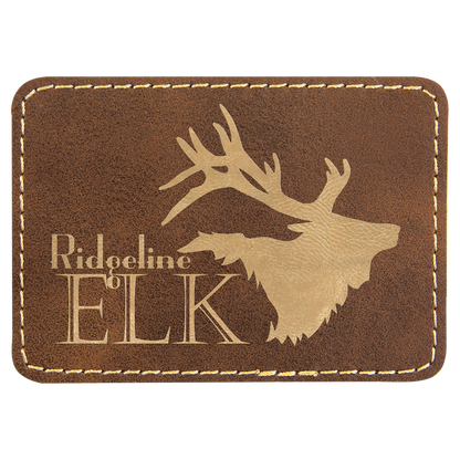 Rectangle Leatherette Patch with Adhesive 3.5" x 2.5"