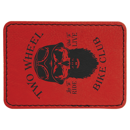 Rectangle Leatherette Patch with Adhesive 3.5" x 2.5"