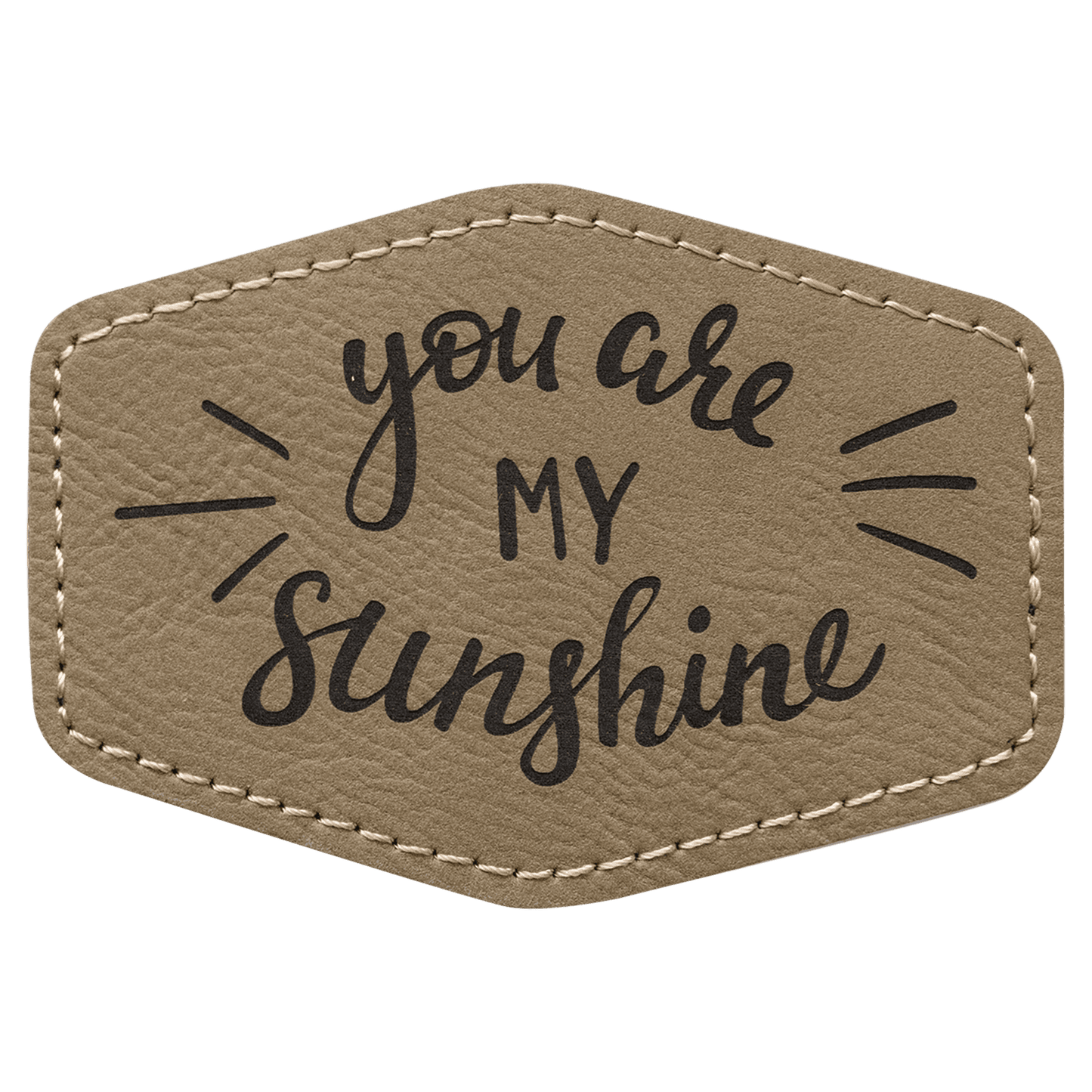 Hex Leatherette Patch with Adhesive 3.5" x 2.5"