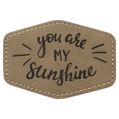 Hex Leatherette Patch with Adhesive 3.5" x 2.5"