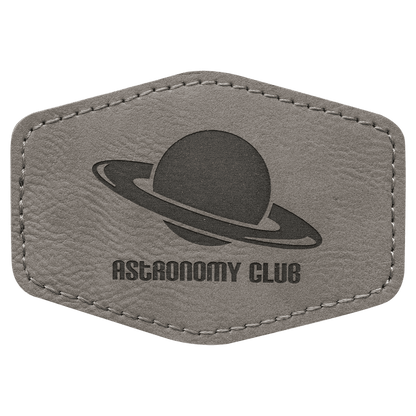 Hex Leatherette Patch with Adhesive 3.5" x 2.5"