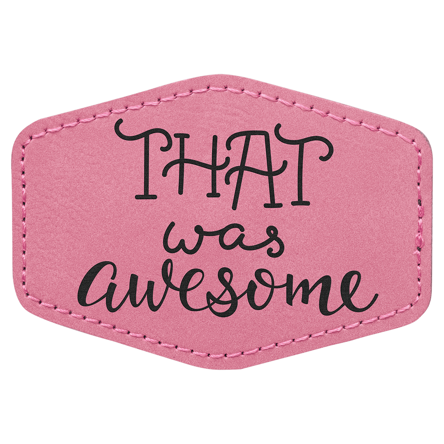 Hex Leatherette Patch with Adhesive 3.5" x 2.5"