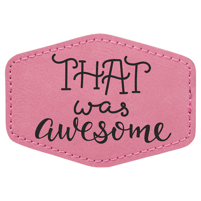 Hex Leatherette Patch with Adhesive 3.5" x 2.5"