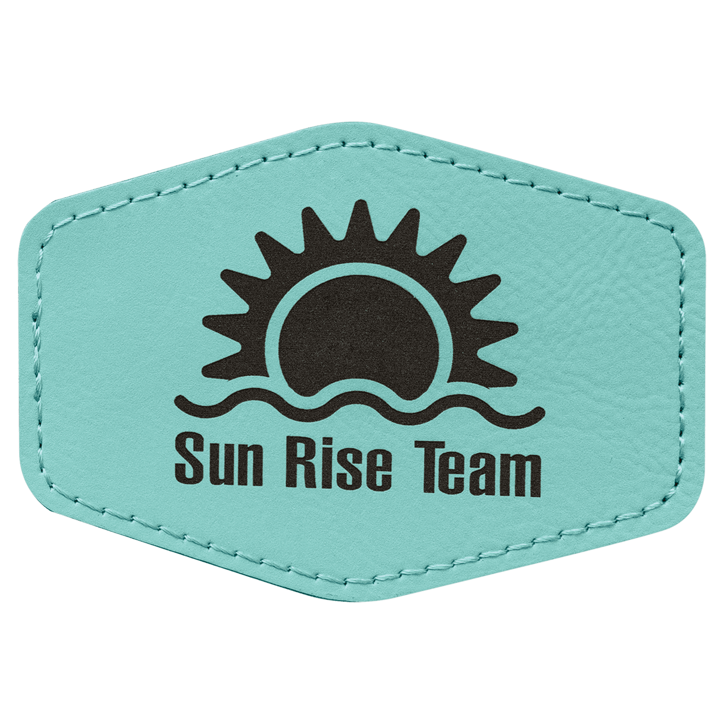 Hex Leatherette Patch with Adhesive 3.5" x 2.5"