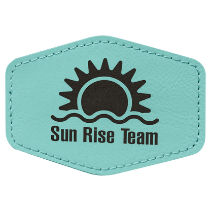 Hex Leatherette Patch with Adhesive 3.5" x 2.5"