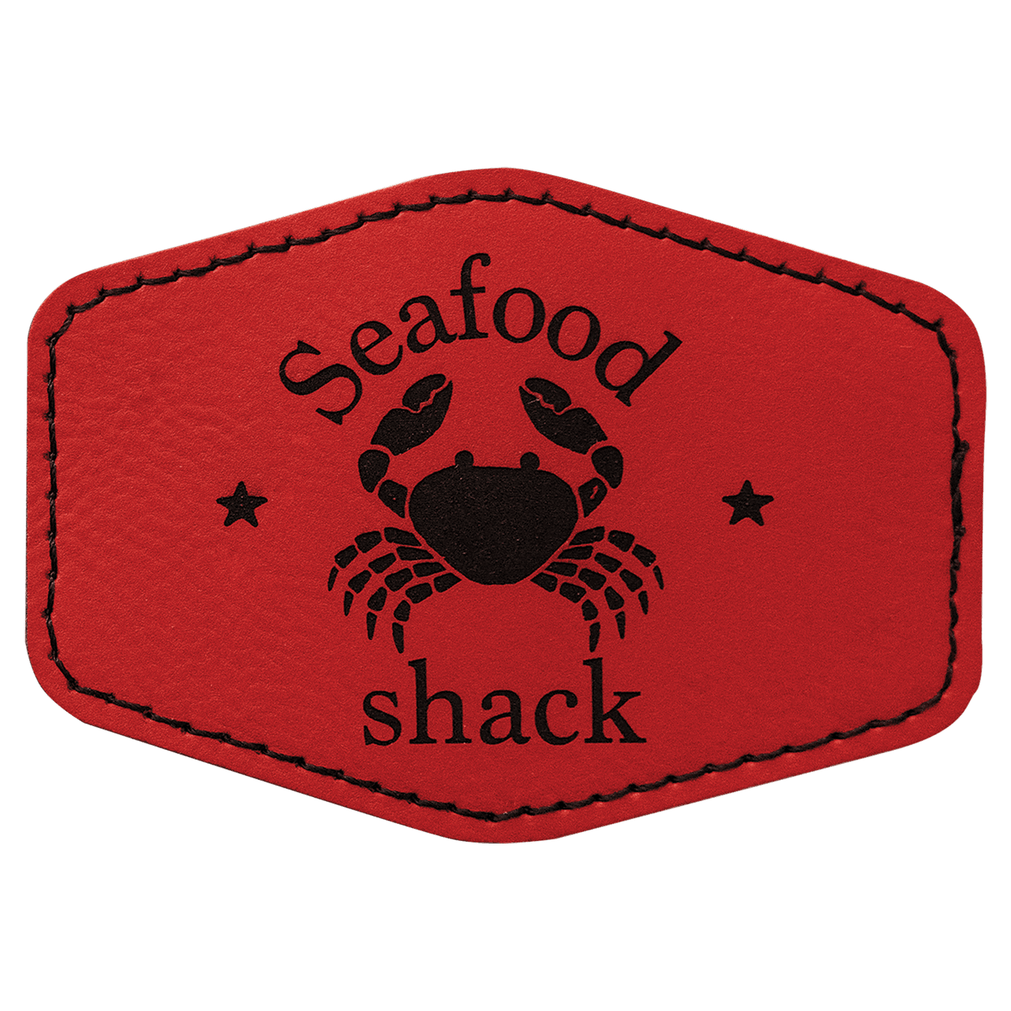Hex Leatherette Patch with Adhesive 3.5" x 2.5"