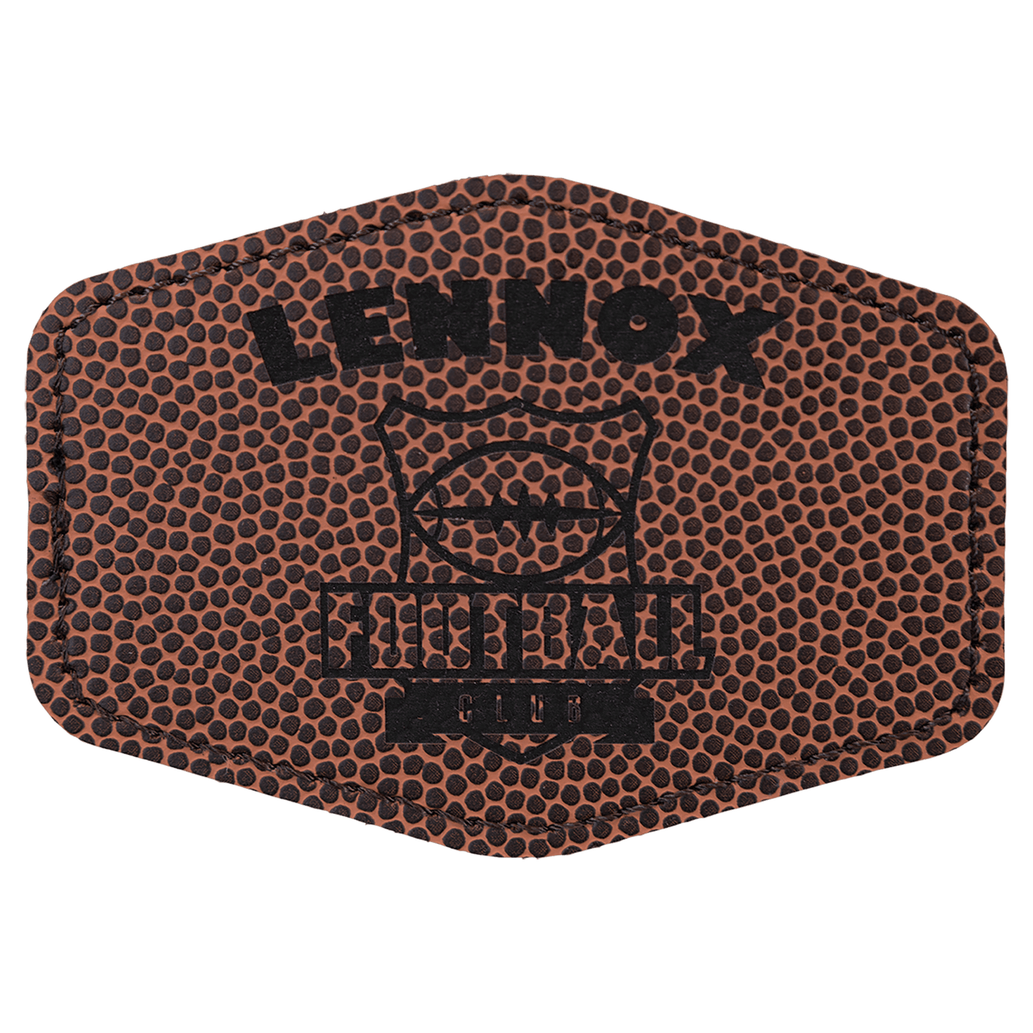 Hex Leatherette Patch with Adhesive 3.5" x 2.5"