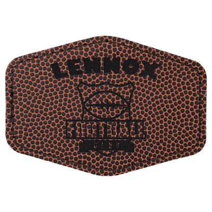 Hex Leatherette Patch with Adhesive 3.5" x 2.5"