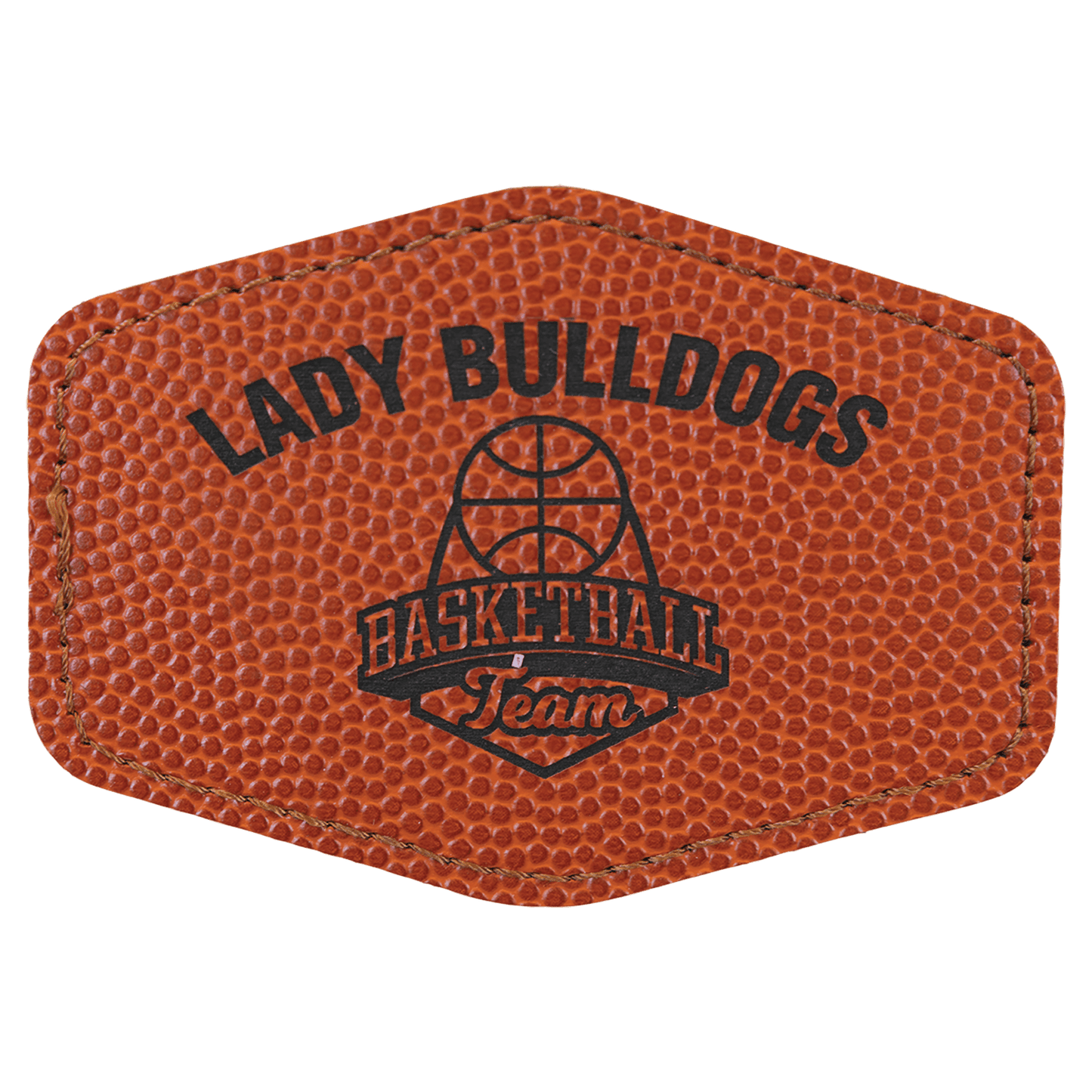 Hex Leatherette Patch with Adhesive 3.5" x 2.5"