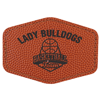 Hex Leatherette Patch with Adhesive 3.5" x 2.5"