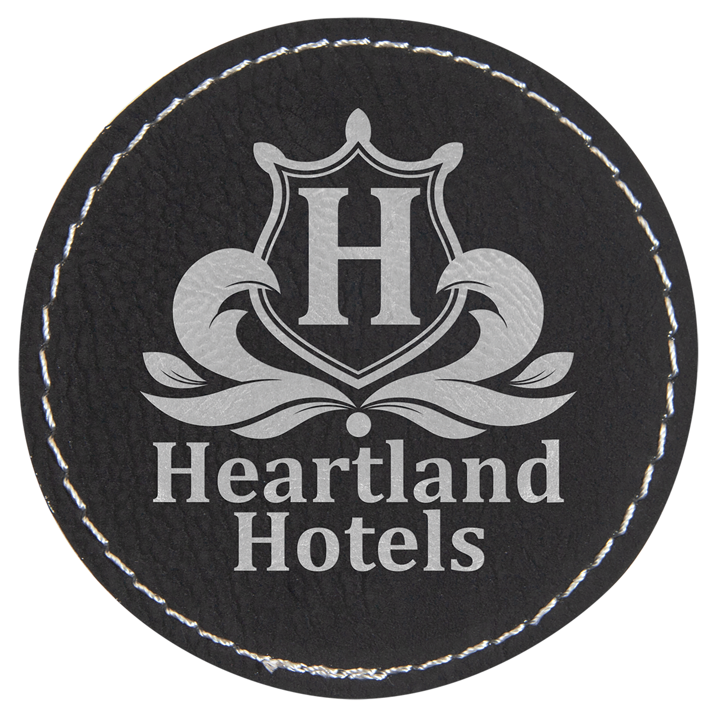 Round Leatherette Patch with Adhesive 2.5"