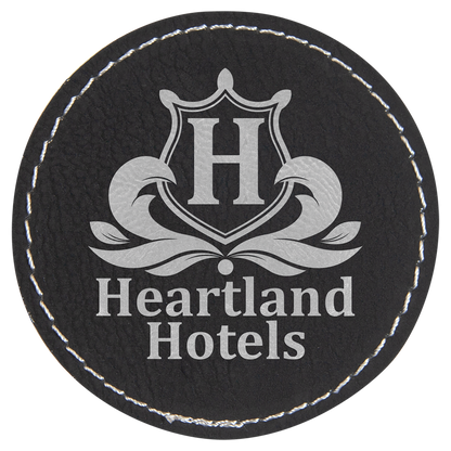 Round Leatherette Patch with Adhesive 2.5"