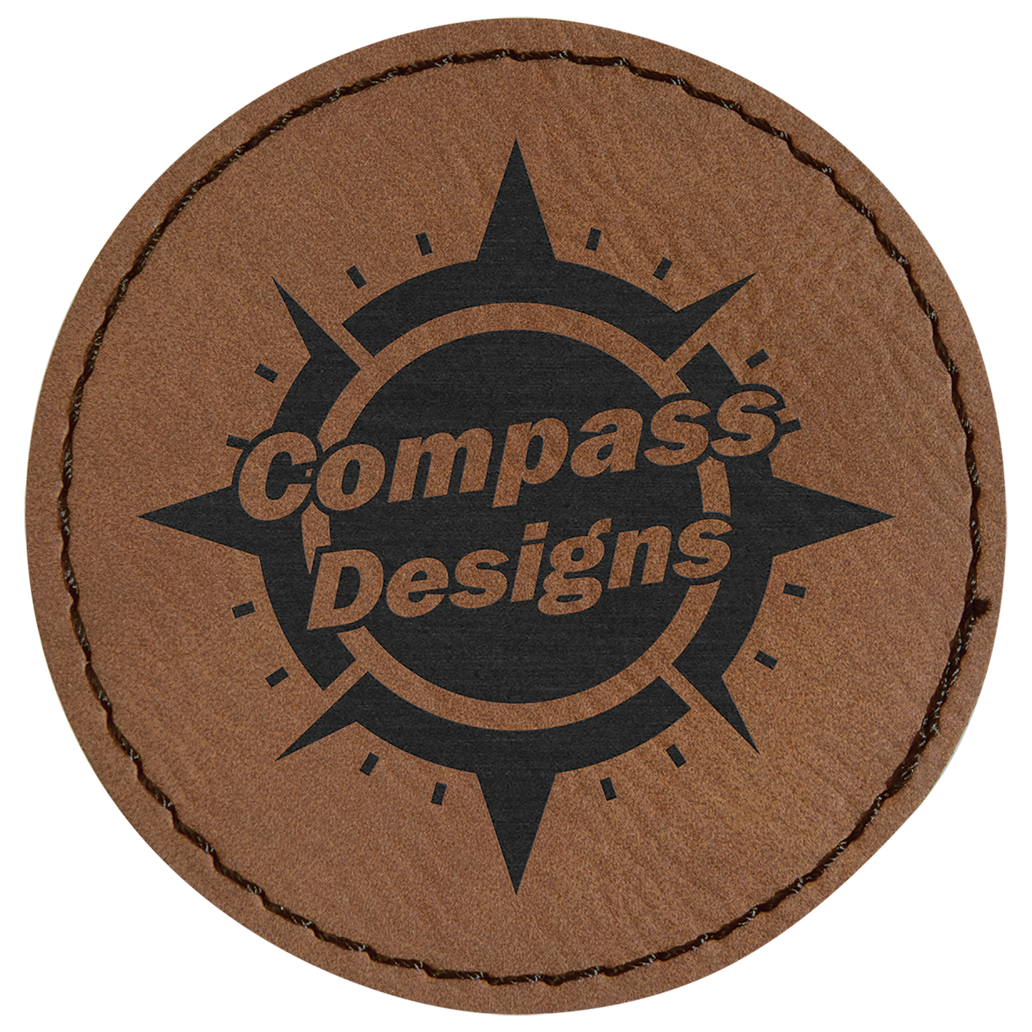 Round Leatherette Patch with Adhesive 2.5"