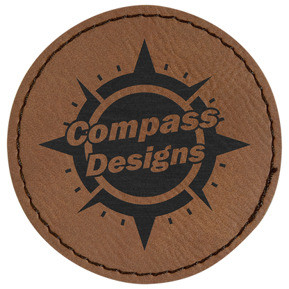 Round Leatherette Patch with Adhesive 2.5"