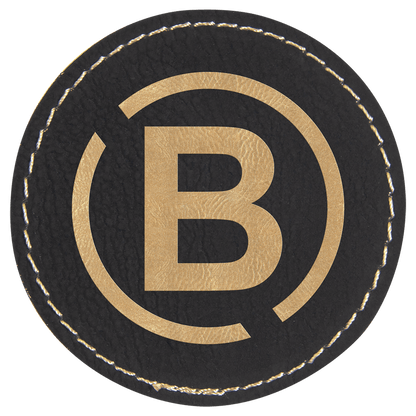 Round Leatherette Patch with Adhesive 2.5"