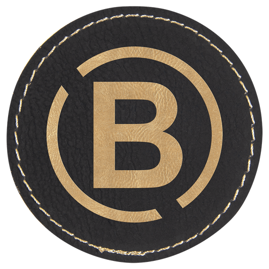 Round Leatherette Patch with Adhesive 2.5"