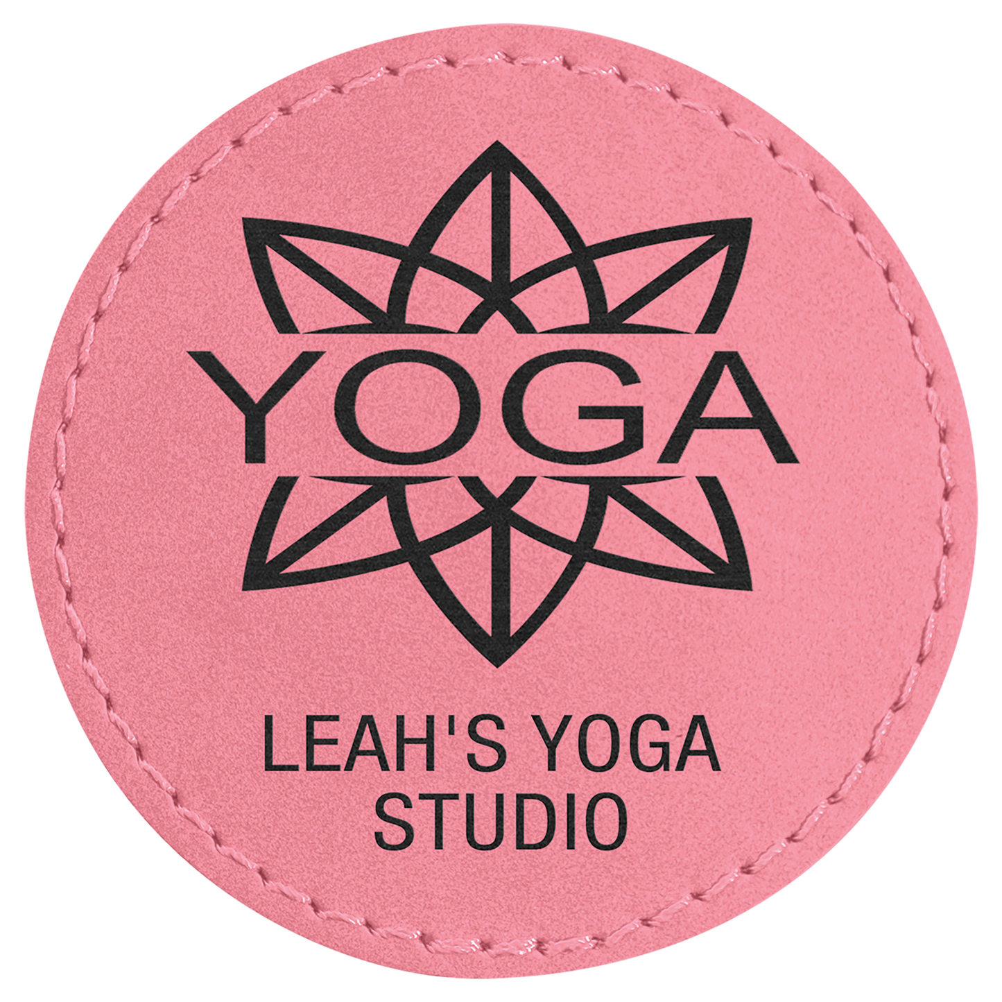 Round Leatherette Patch with Adhesive 2.5"