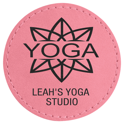 Round Leatherette Patch with Adhesive 2.5"
