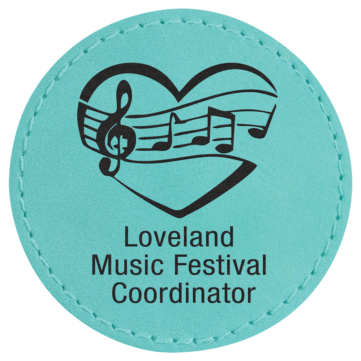Round Leatherette Patch with Adhesive 2.5"