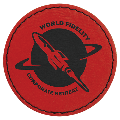 Round Leatherette Patch with Adhesive 2.5"