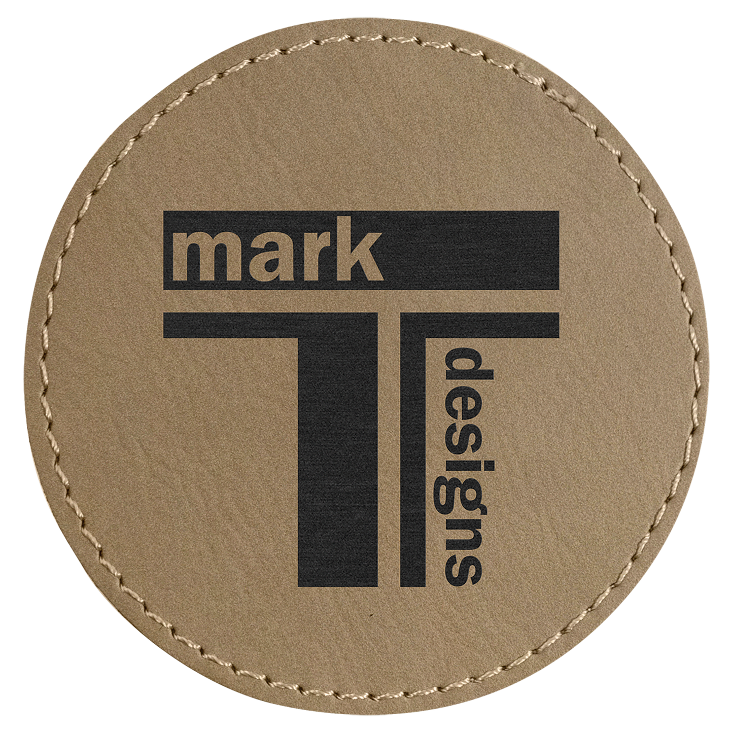 Round Leatherette Patch with Adhesive 3"