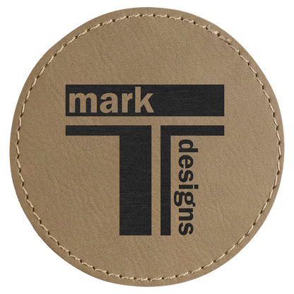 Round Leatherette Patch with Adhesive 3"