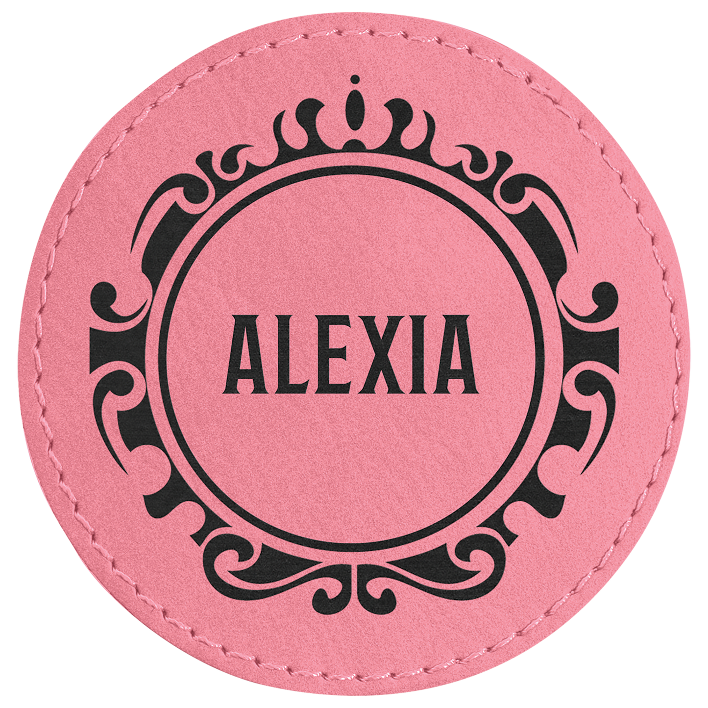 Round Leatherette Patch with Adhesive 3"