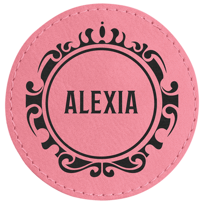 Round Leatherette Patch with Adhesive 3"