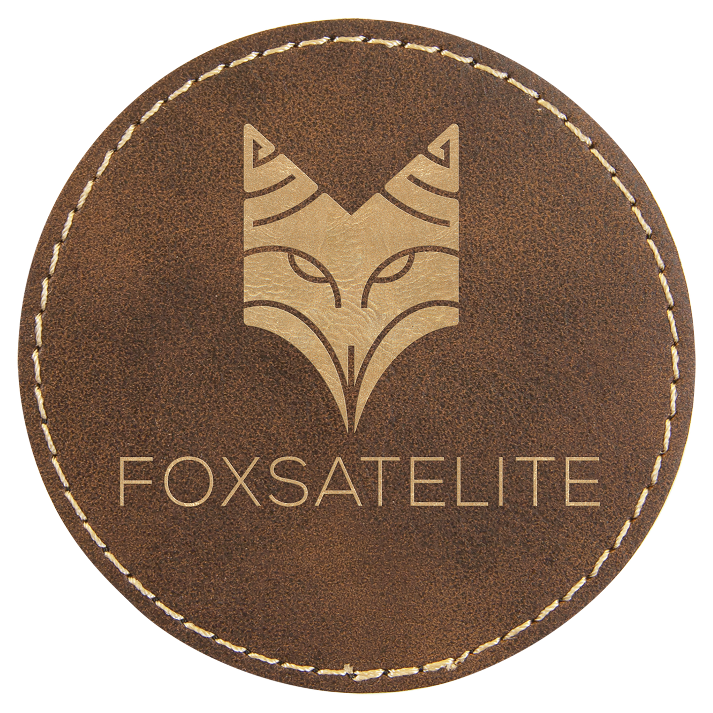 Round Leatherette Patch with Adhesive 3"
