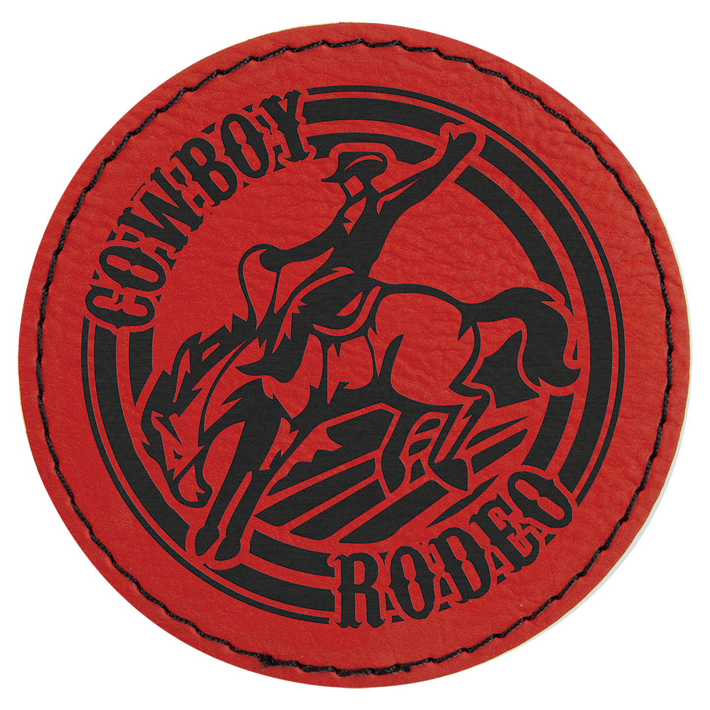 Round Leatherette Patch with Adhesive 3"