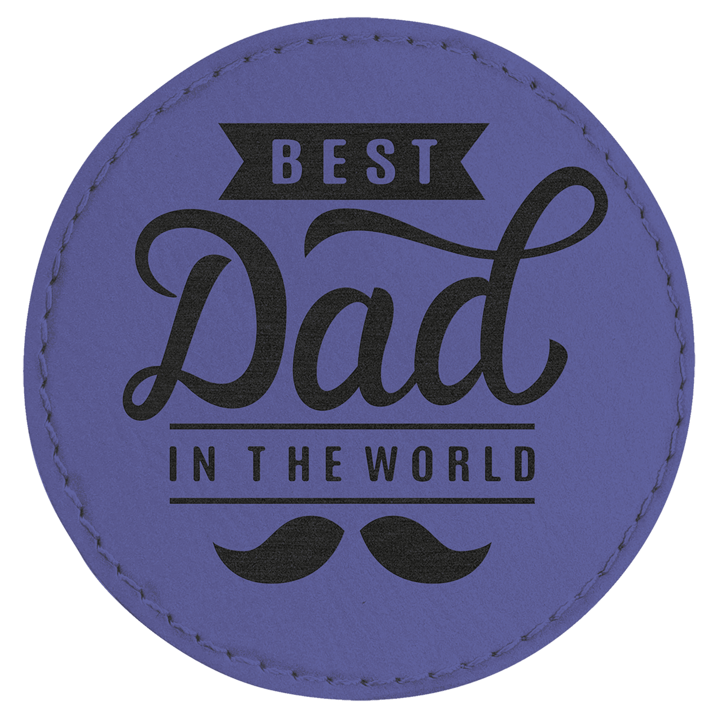 Round Leatherette Patch with Adhesive 3"