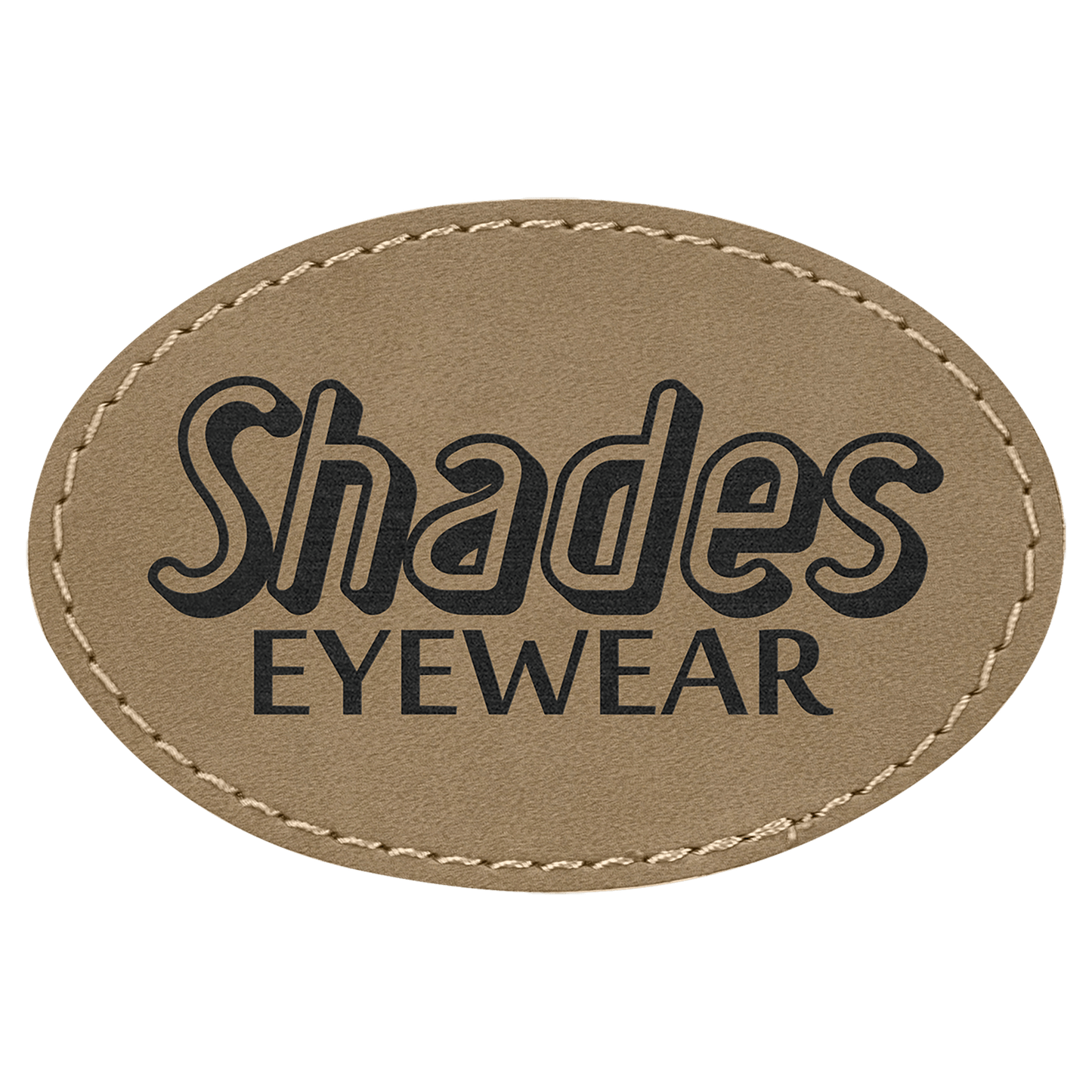 Oval Leatherette Patch with Adhesive 3" x 2"