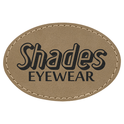 Oval Leatherette Patch with Adhesive 3" x 2"