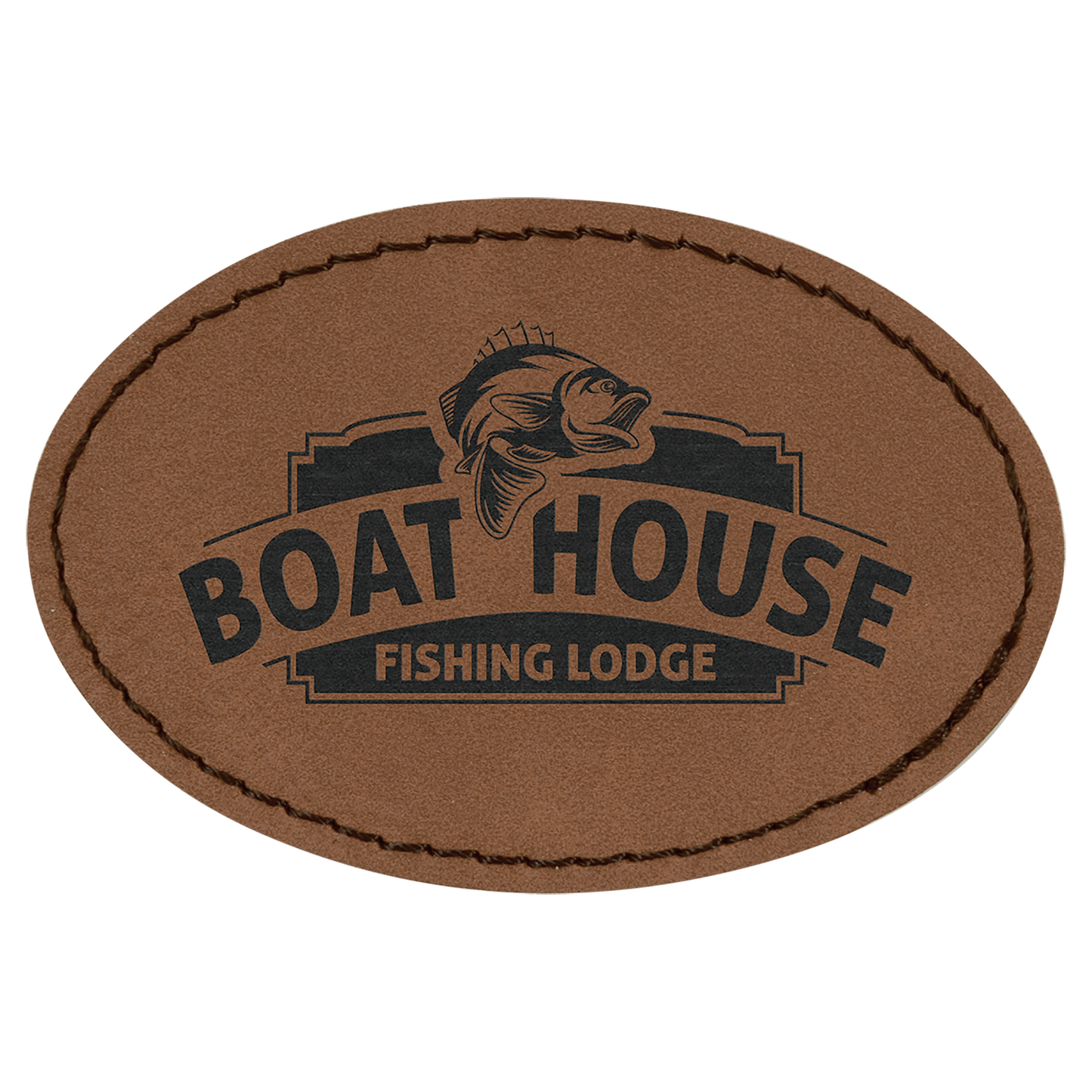 Oval Leatherette Patch with Adhesive 3" x 2"
