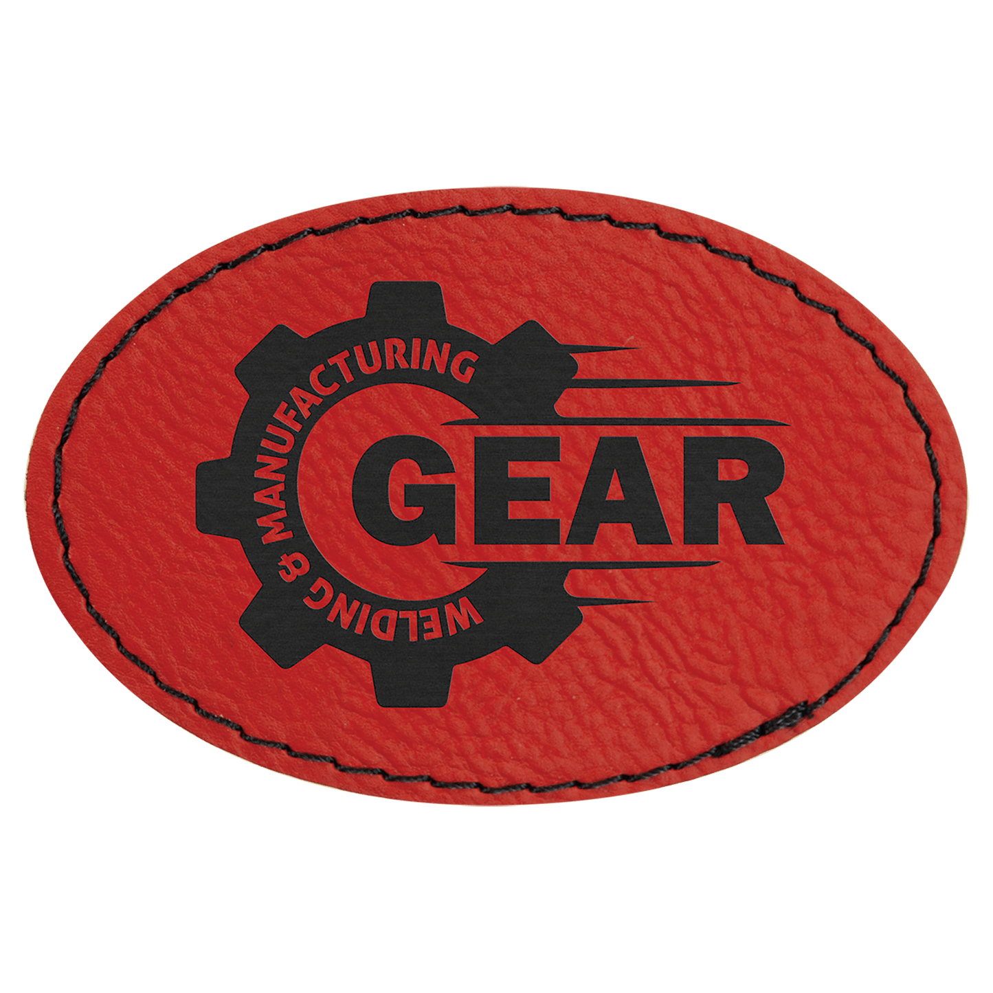Oval Leatherette Patch with Adhesive 3" x 2"