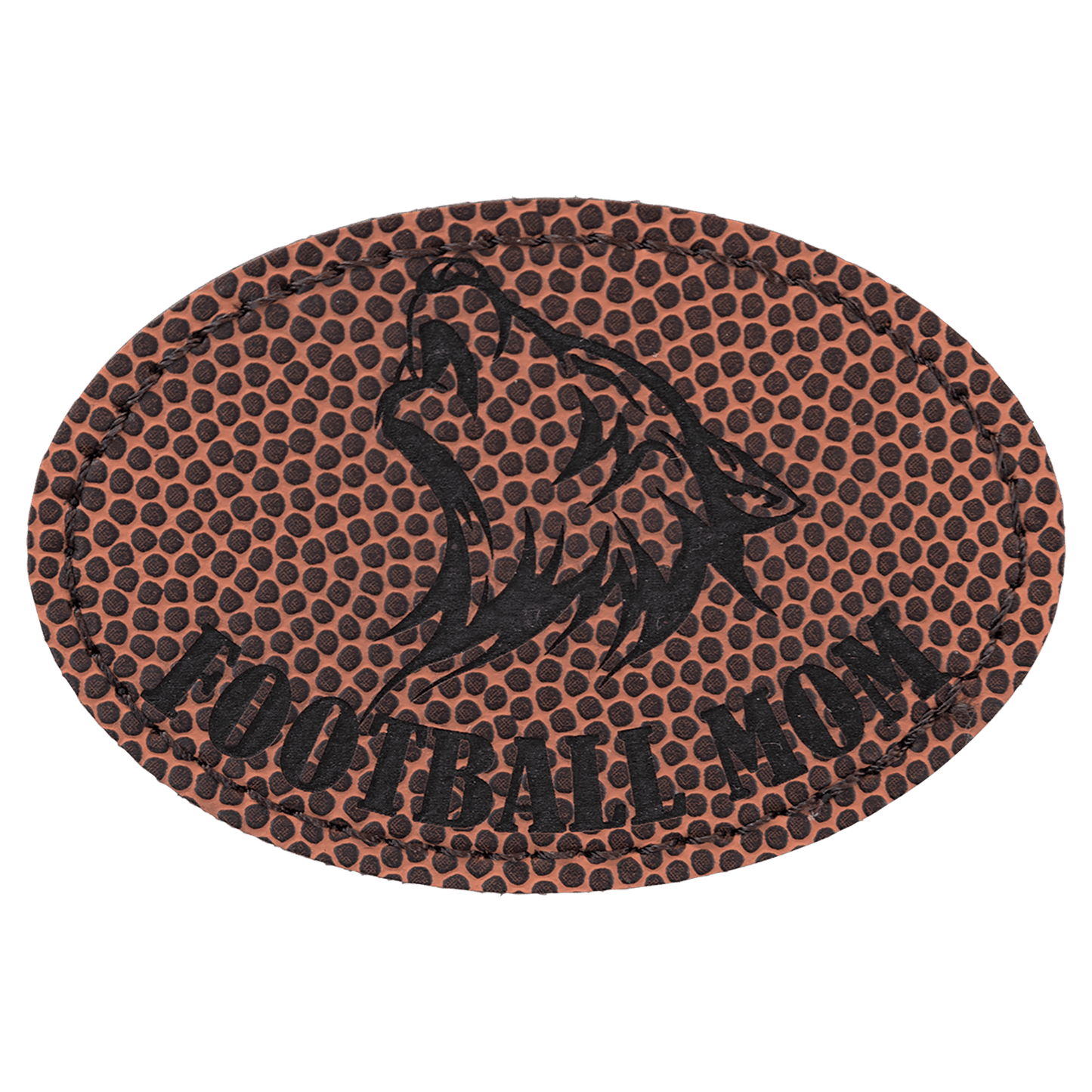 Oval Leatherette Patch with Adhesive 3" x 2"