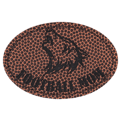 Oval Leatherette Patch with Adhesive 3" x 2"